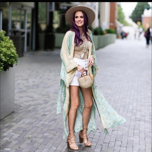 NEW BOHEMIAN VINTAGE ROBE KIMONO - Picture 5 of 14